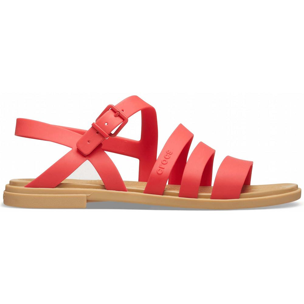 Red Women's Crocs Tulum Sandals | NZ 0488ZUTG